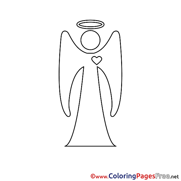 Confirmation Colouring Sheet free Angel
