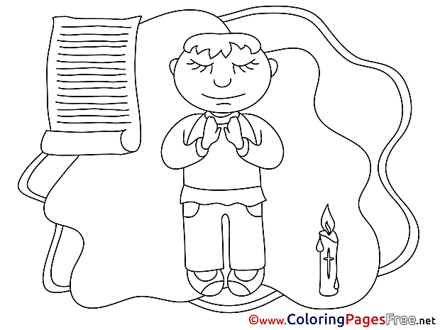 Free Colouring Page Priest Confirmation