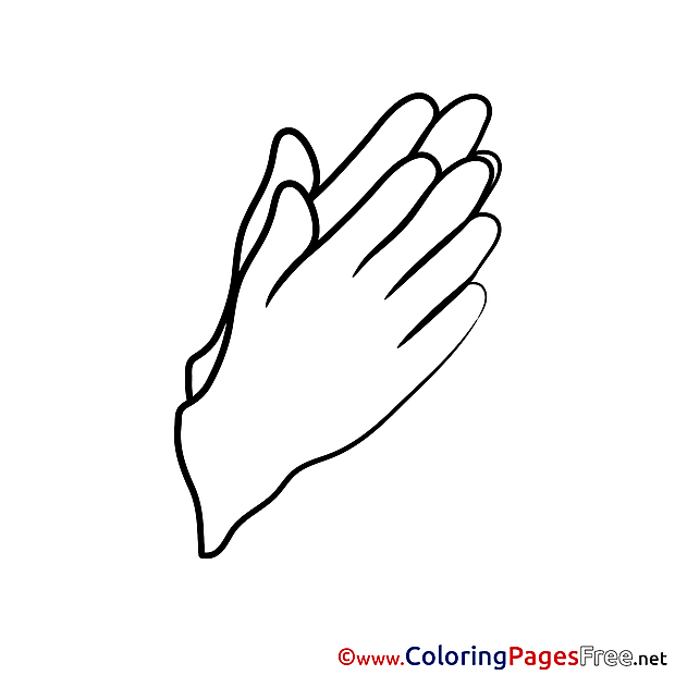Hands Kids Confirmation Coloring Page