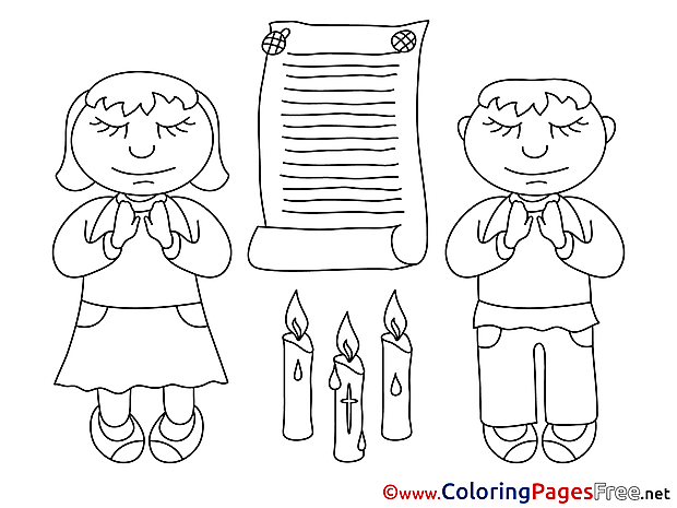 Priest Kids Confirmation Coloring Page