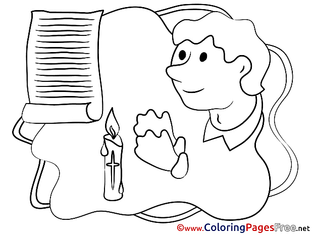 Priest Kids Confirmation Coloring Pages