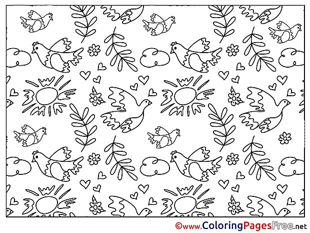Decoration Pentecost free Coloring Pages