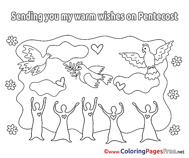 Feast Colouring Page Pentecost free