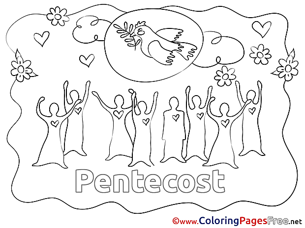 Feast Pentecost Colouring Sheet free