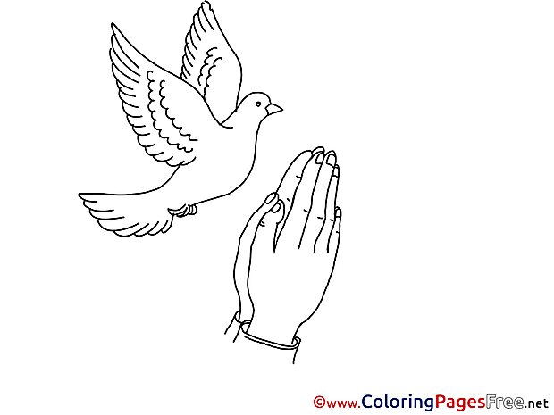 For Kids Pentecost Colouring Page Hands