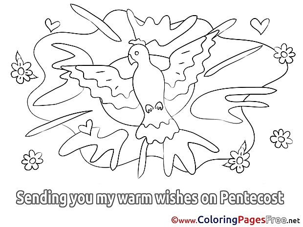 Holiday Colouring Sheet download Pentecost