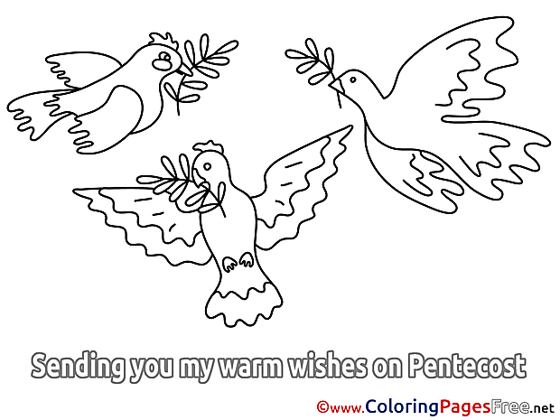 Holiday Kids Pentecost Coloring Page