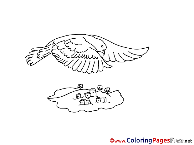 Illustration Children Pentecost Colouring Page