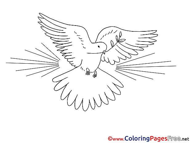 Image Coloring Pages Pigeon Pentecost