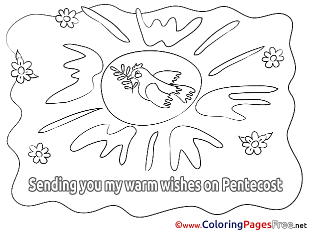 Sun Pentecost free Coloring Pages