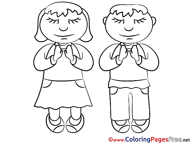 Coloring Pages Prayer People