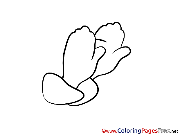 Free Hands Colouring Page Prayer