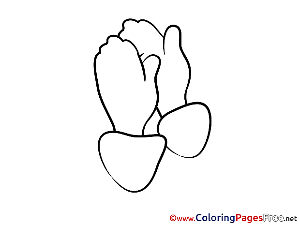 Prayer Coloring Pages free Hands