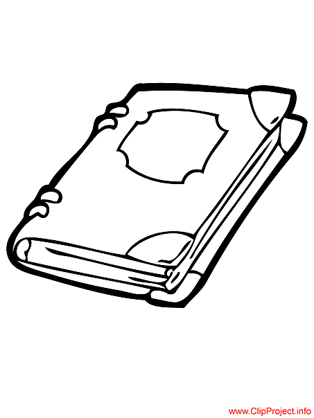 Book coloring page for free
