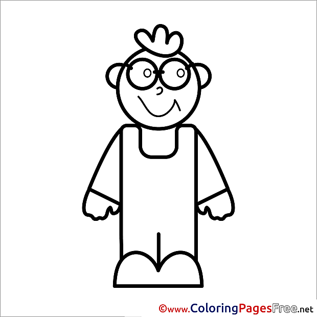 Boy download printable School Coloring Pages