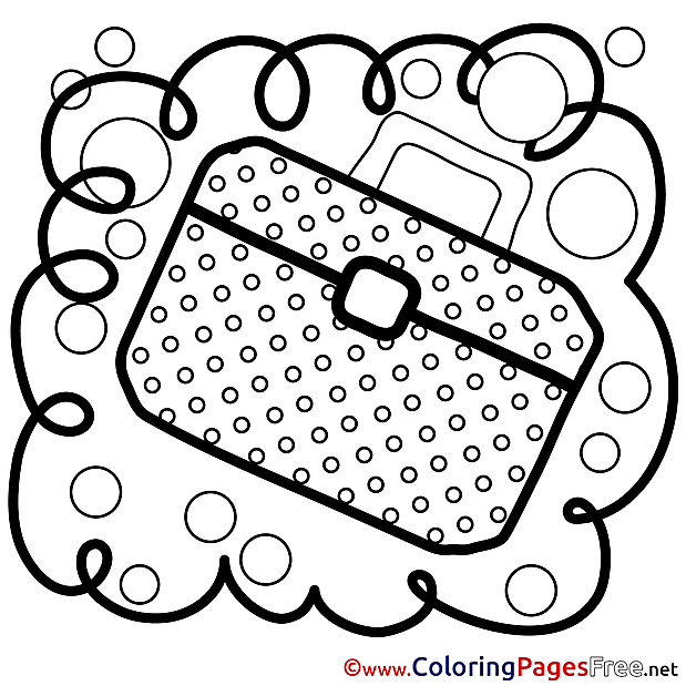 Briefcase printable Coloring Sheets download