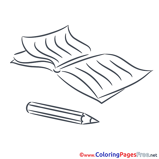 Diary Education School printable Coloring Pages for free