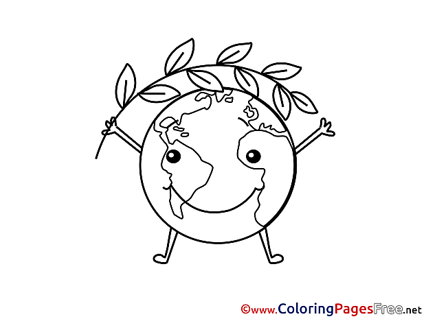 Earth free Colouring Page download