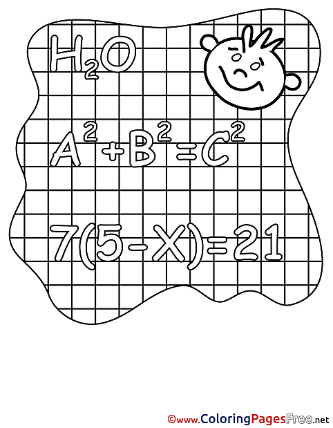 Equation Coloring Pages for free