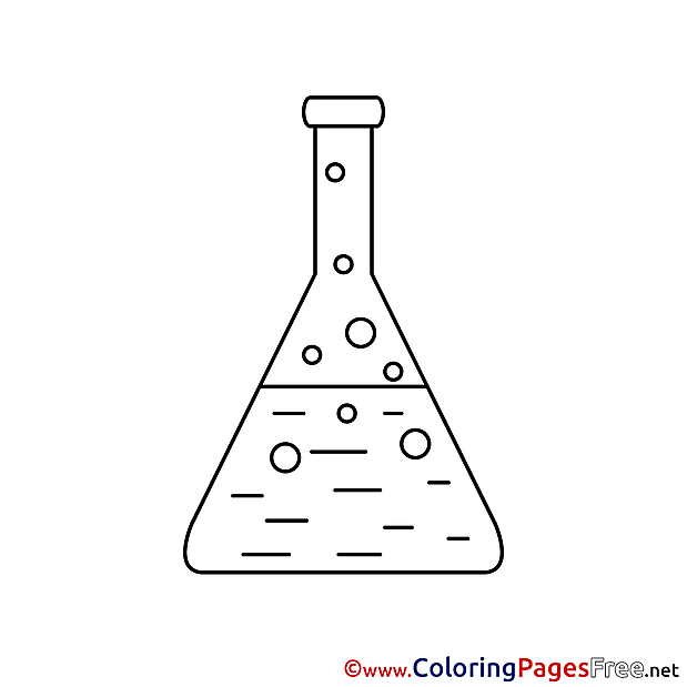 Flask Colouring Sheet Chemistry download free