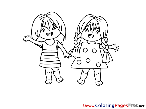 Friends download School printable Coloring Pages