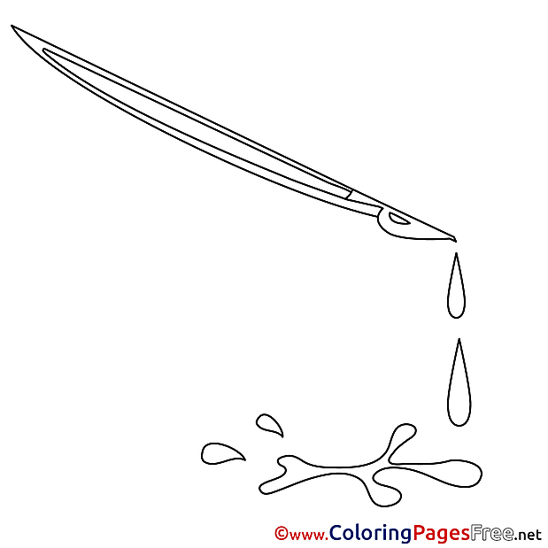 Ink Pen for free Coloring Pages download