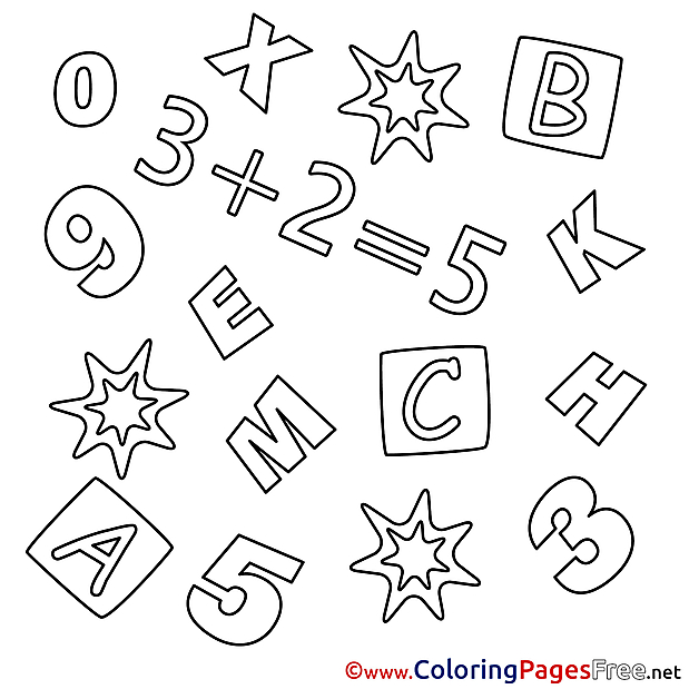 Math Kids download Coloring Pages