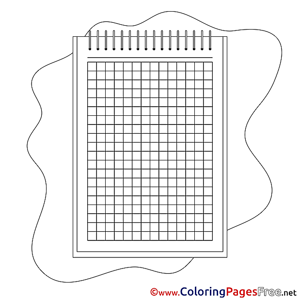 Notepad free printable Coloring Sheets