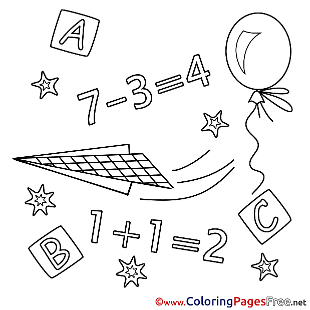 Numbers Math download printable Coloring Pages