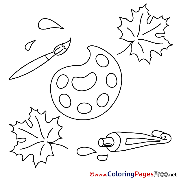 Paints Leaves Coloring Sheets download free