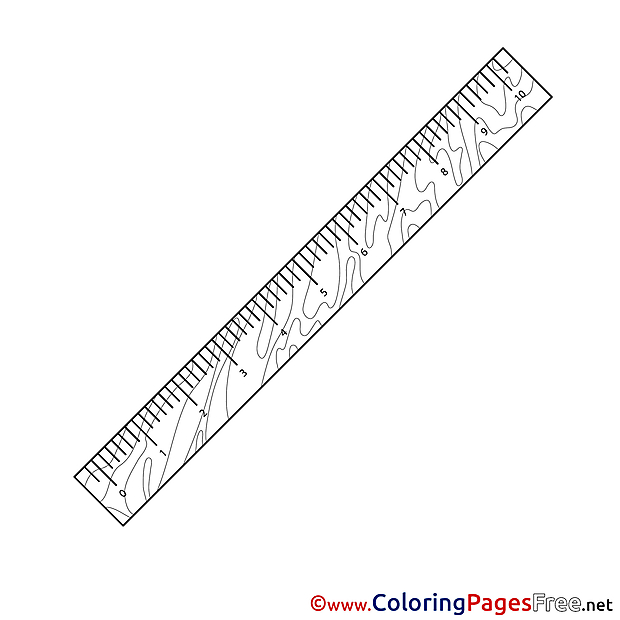 Ruler for Kids printable School Colouring Page