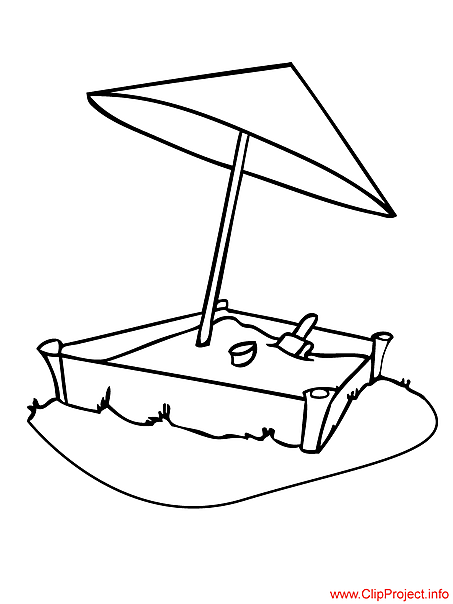 Sandbox image coloring page