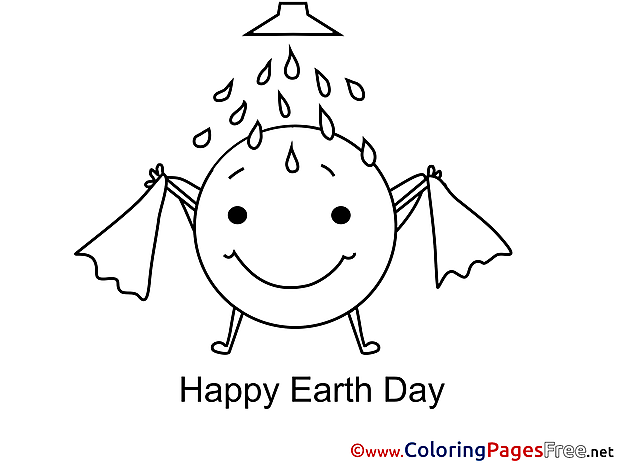 Shower Happy Earth Day Coloring Sheets download