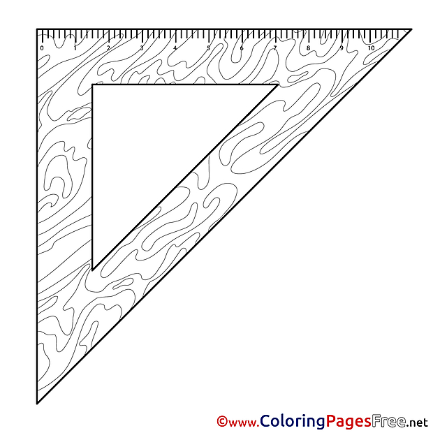 Triangle Children download Colouring Page