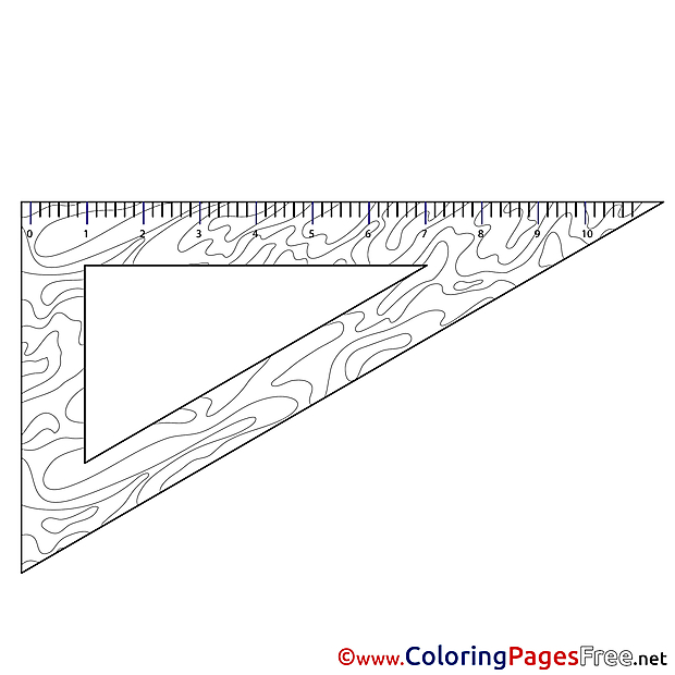 Triangle Coloring Pages School for free