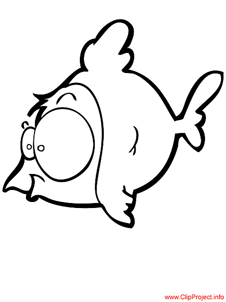 Fish coloring page for free