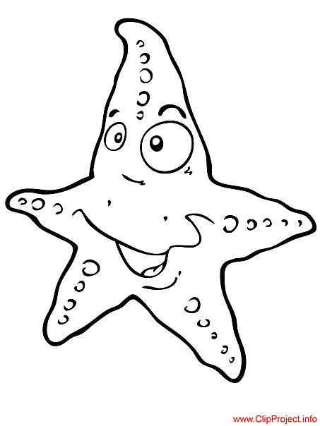 Starfish coloring page