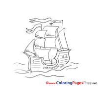 Battleship Kids free Coloring Page