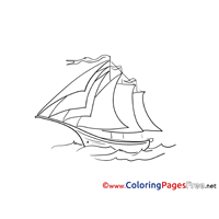 Brig Colouring Sheet Boat download free