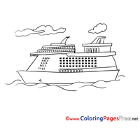 Cruise Ship Coloring Pages for free