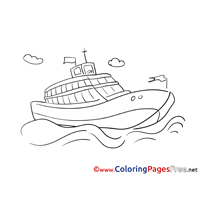 Cruise Ship printable Coloring Sheets download