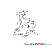 Cruiser for Children Ship free Coloring Pages