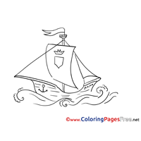 Ship Children Coloring Pages free