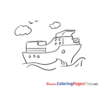 Ship for Kids printable Colouring Page
