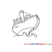 Tanker Colouring Page Ship printable free