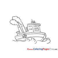 Tug Coloring Pages Ship for free