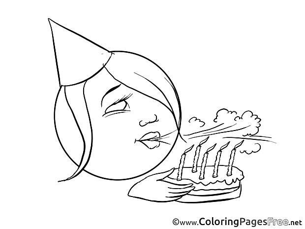 Anniversary free Colouring Page Smiles