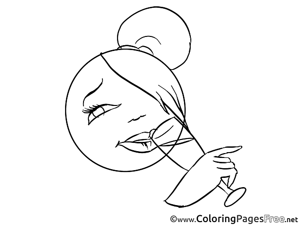 Champagne Colouring Sheet download Smiles