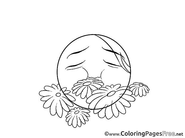 Flowers Coloring Sheets Smiles free