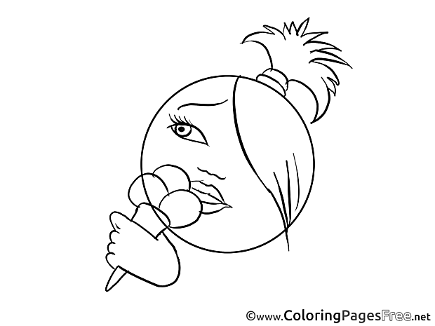 Ice Cream Colouring Sheet download Smiles